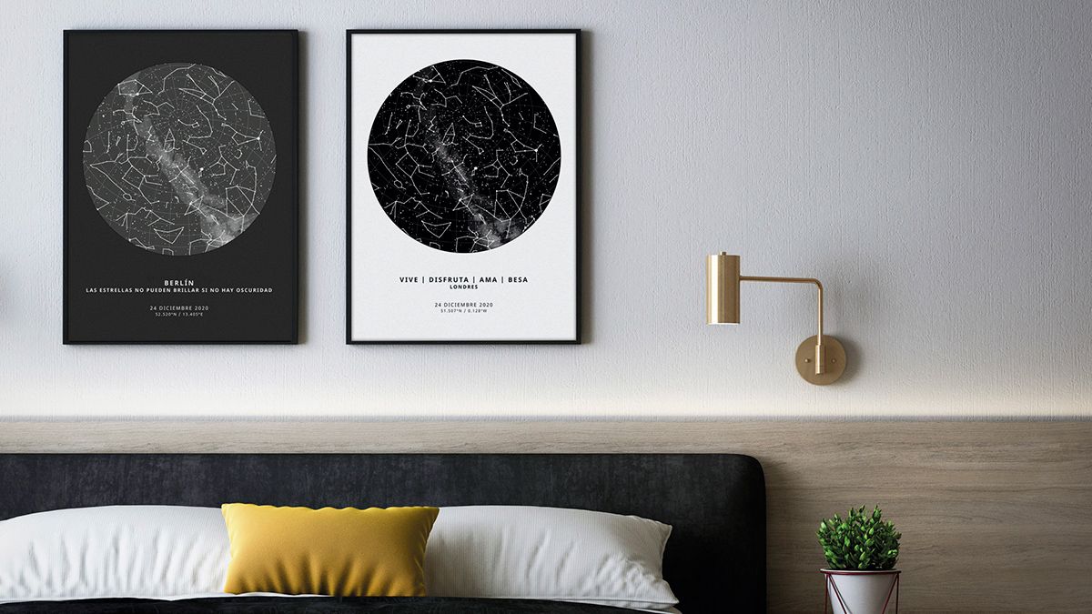The Unique Poster, pósters de mapas estelares personalizados para recordar momentos especiales