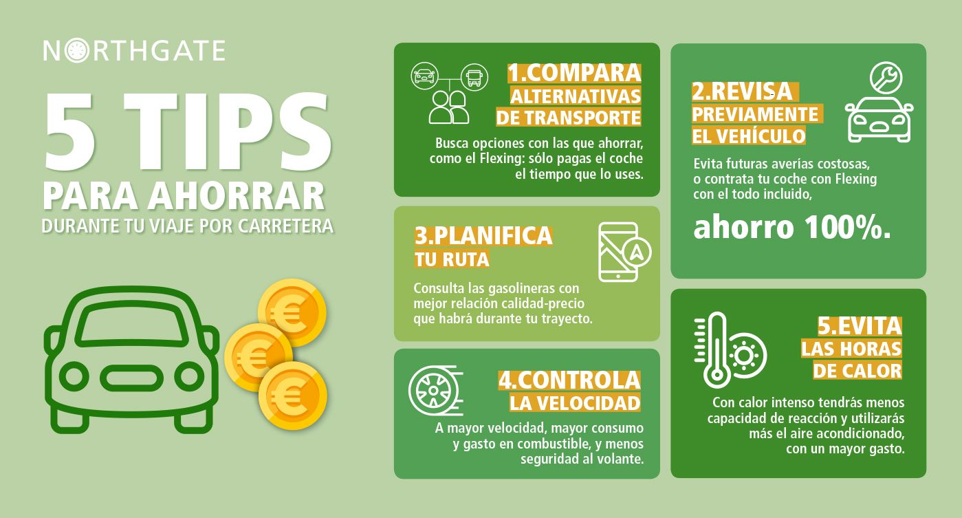 5 consejos de Northgate que ayudarán a ahorrar en los viajes por carretera
