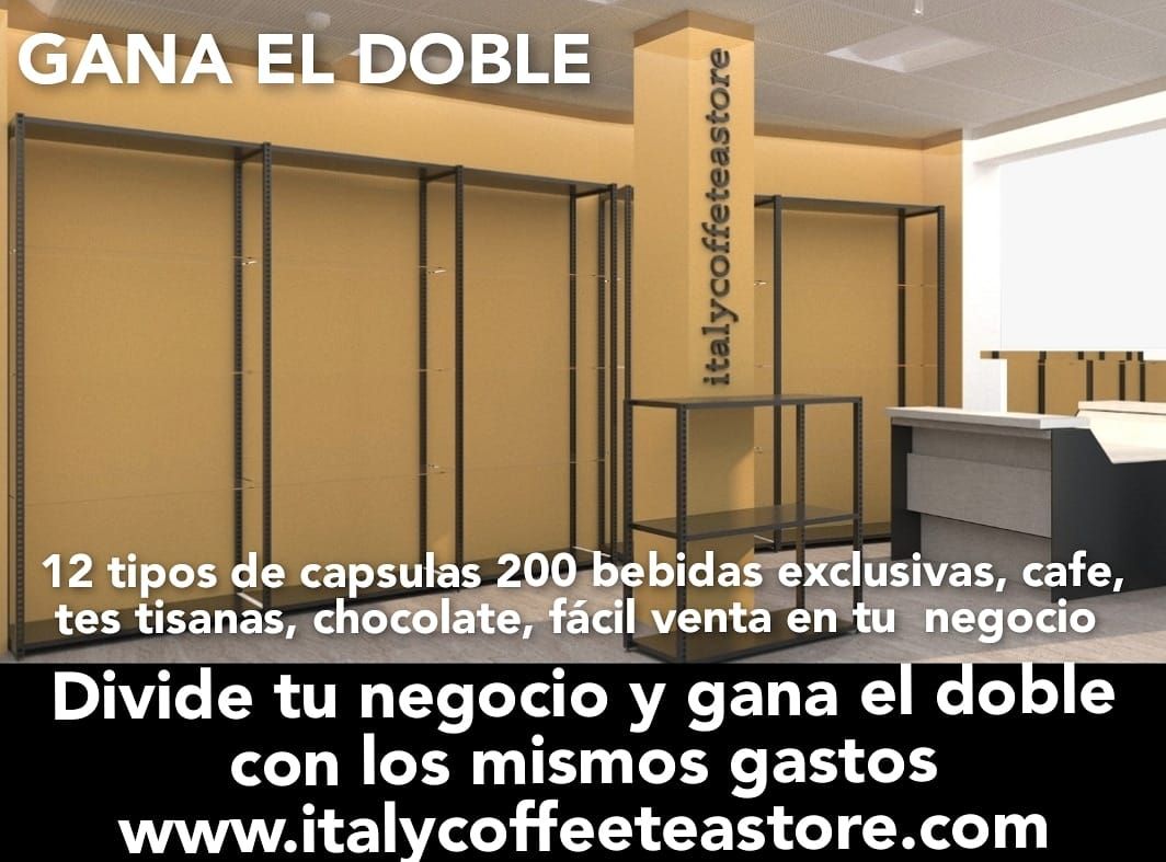 Italy Coffee Tea Store propone doblar el beneficio de los comercios, no importa el tipo de negocio o tienda