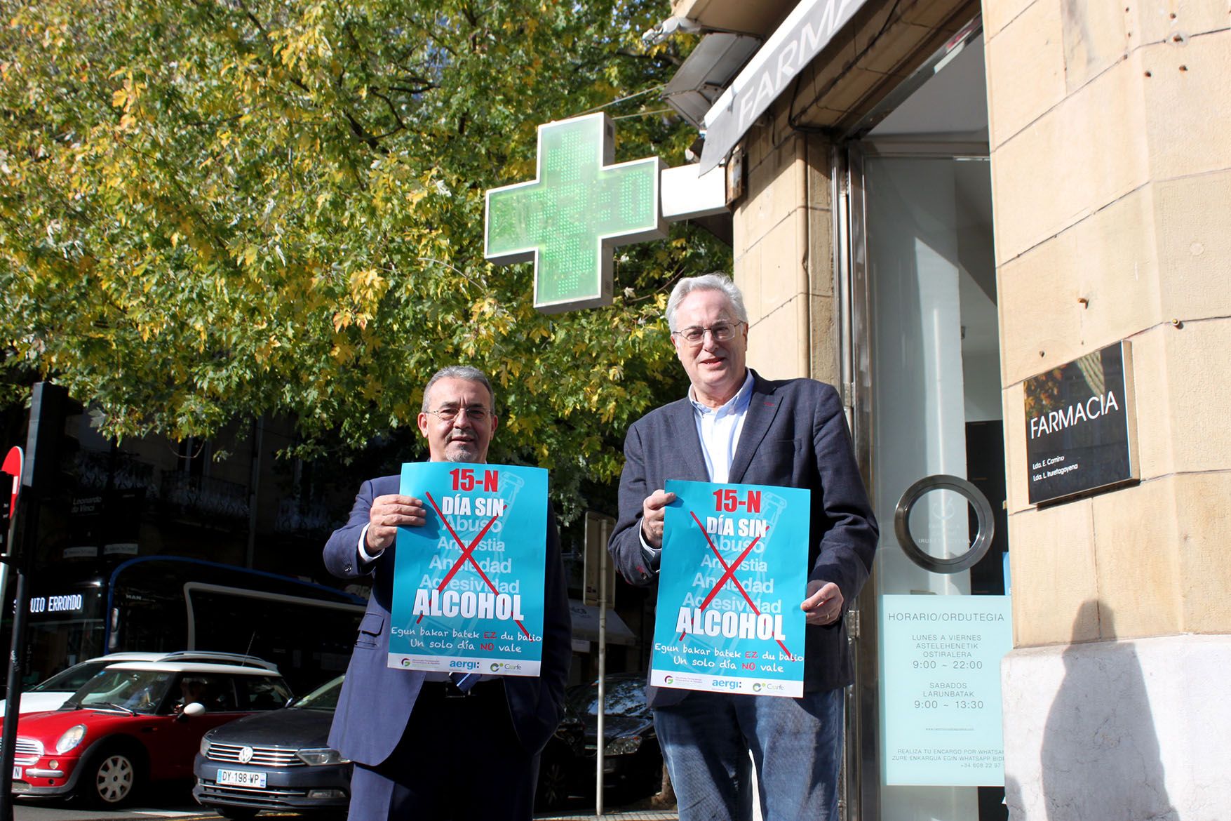 30.000 folletos informativos serán repartidos en las farmacias de Gipuzkoa en el Día Sin Alcohol